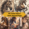 Anime Horse Junk Journal Pages