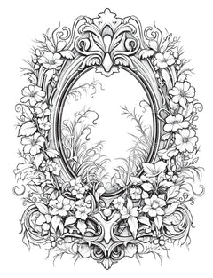 Blooming Mirror Coloring Book - CraftNest - Digital Crafting and Art
