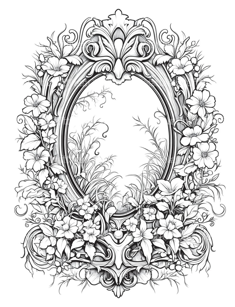 Blooming Mirror Coloring Book - CraftNest - Digital Crafting and Art