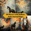 Horses With Balloons Junk Journal Pages