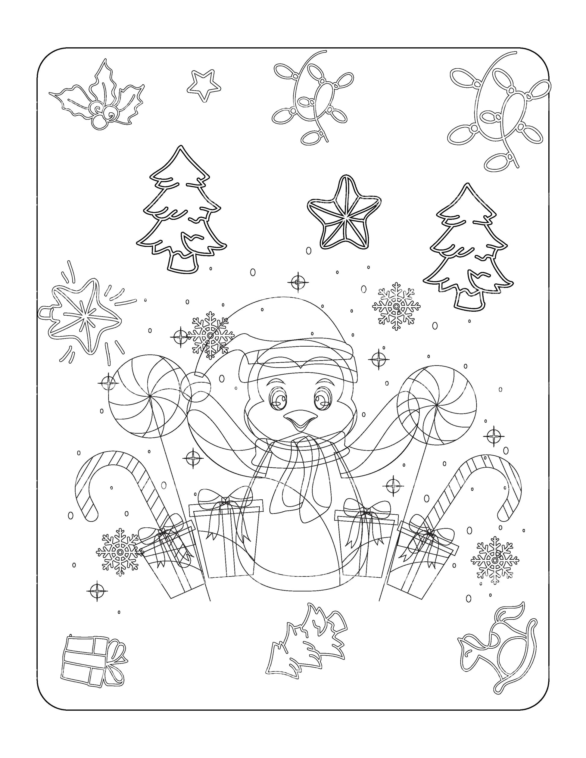 Kids Christmas Coloring Book 1 - CraftNest - Digital Crafting and Art