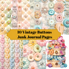 Vintage Buttons Junk Journal Pages