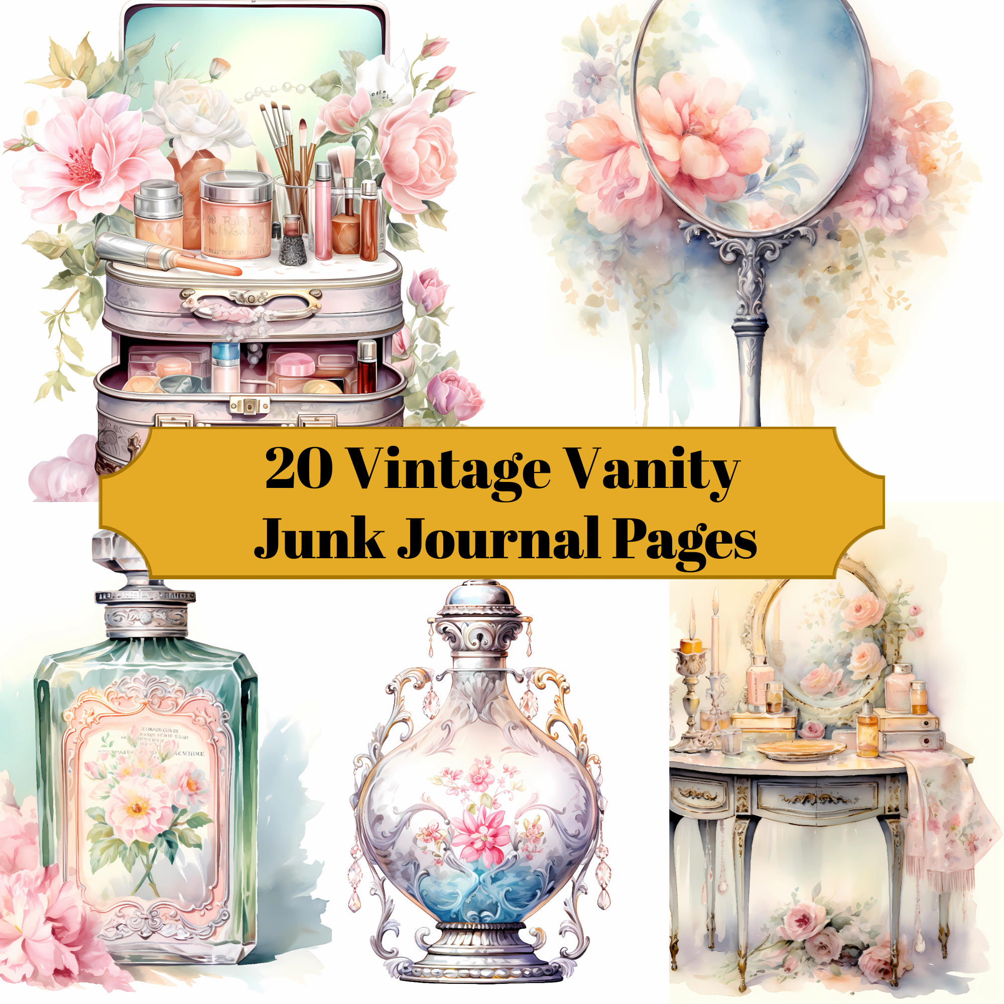 Vintage Vanity Junk Journal Pages