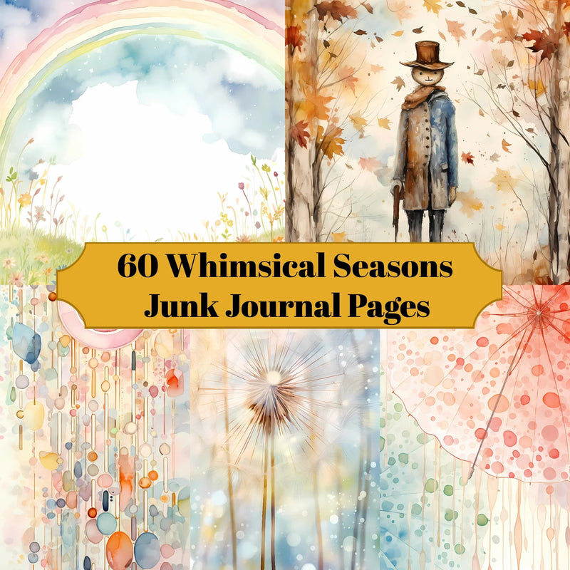 Whimsical Seasons Junk Journal Pages - CraftNest