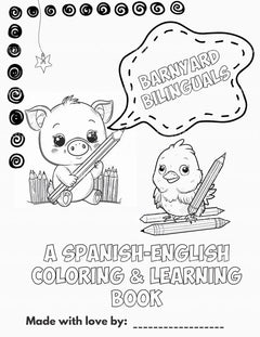 Barnyard Animals Learning Coloring Book - CraftNest - Digital Crafting and Art
