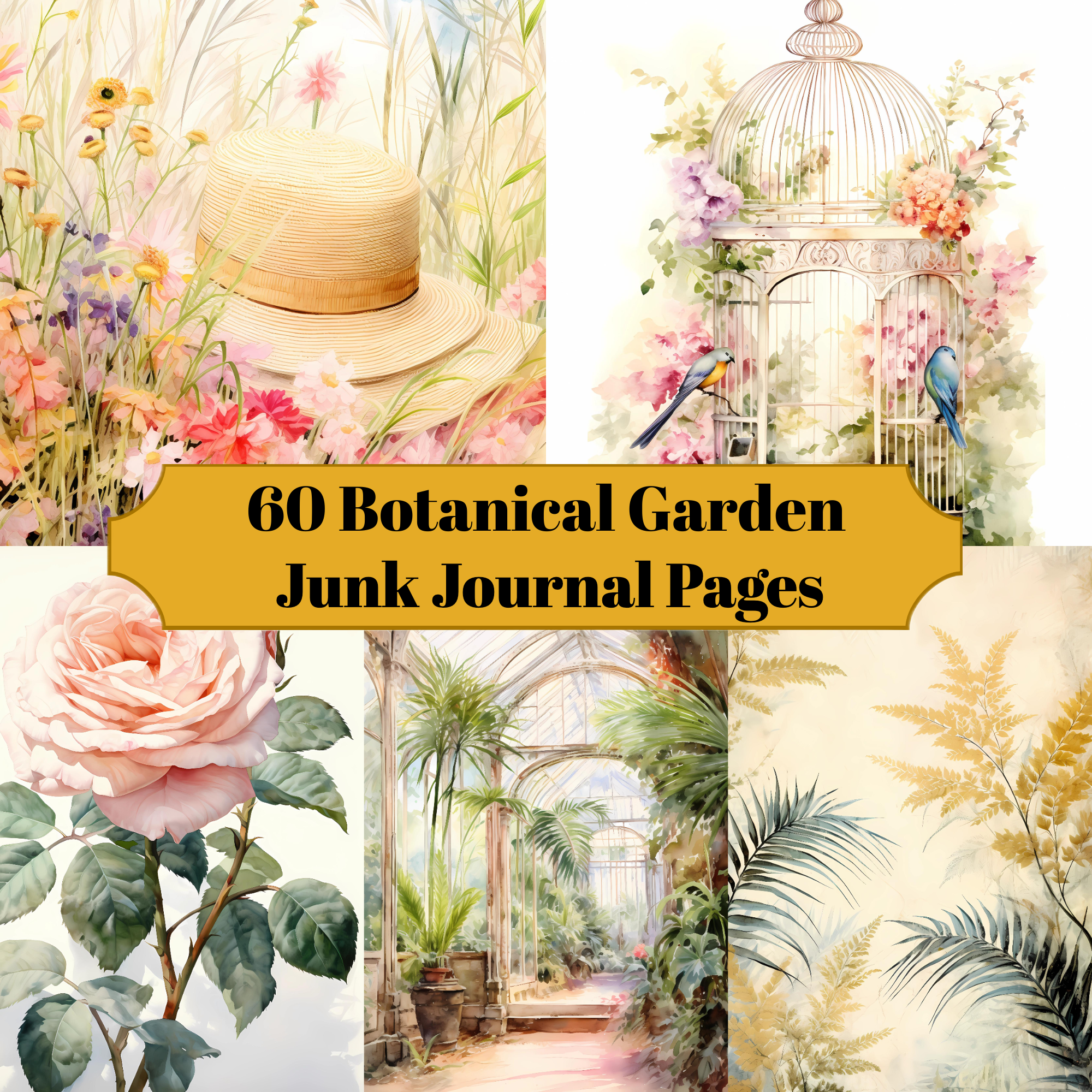 Botanical Garden Junk Journal Pages