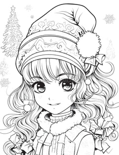 Christmas Girls Coloring Book - CraftNest - Digital Crafting and Art