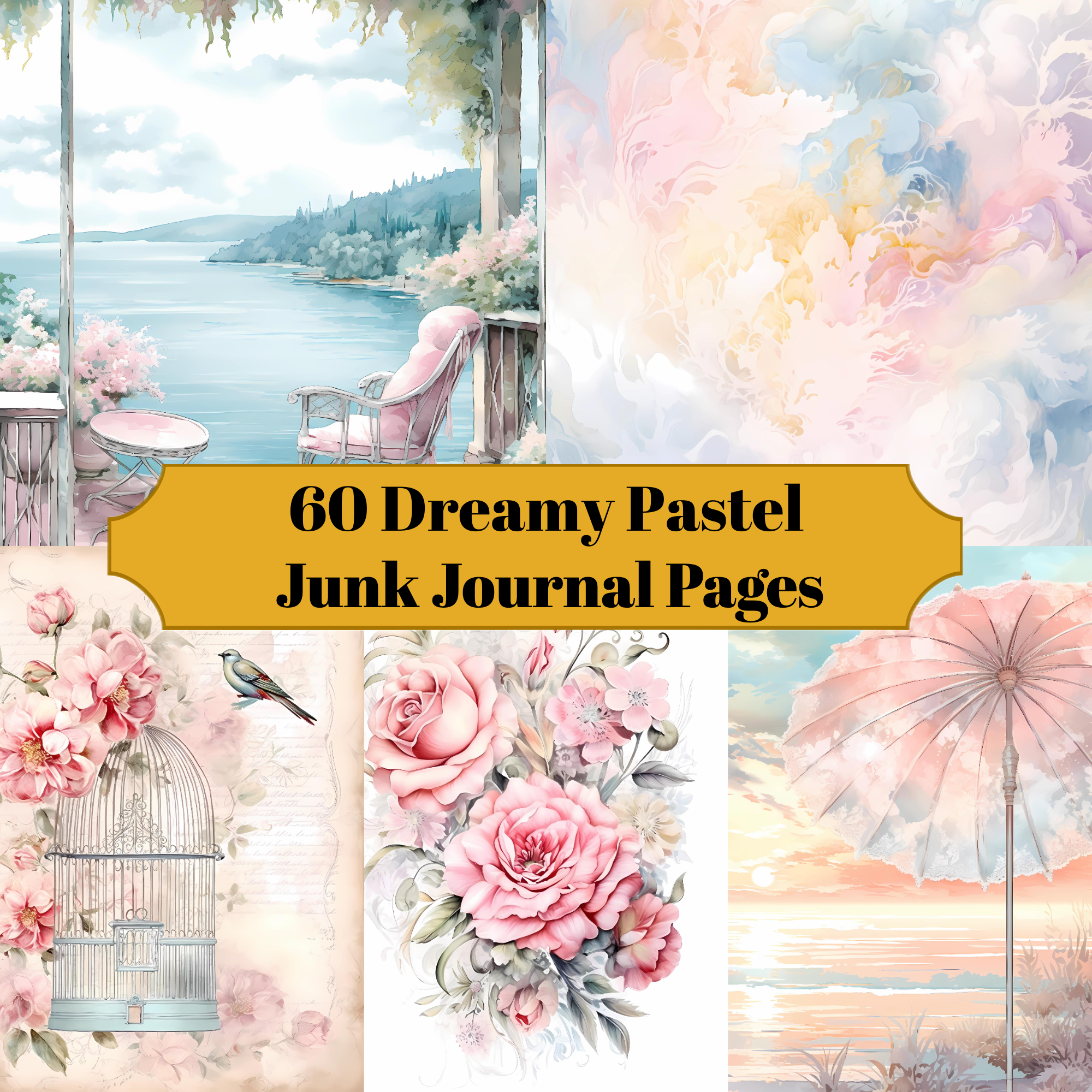 Dreamy Pastel Junk Journal Pages
