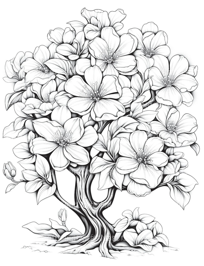 Blooming Tree Coloring Book - CraftNest - Digital Crafting and Art