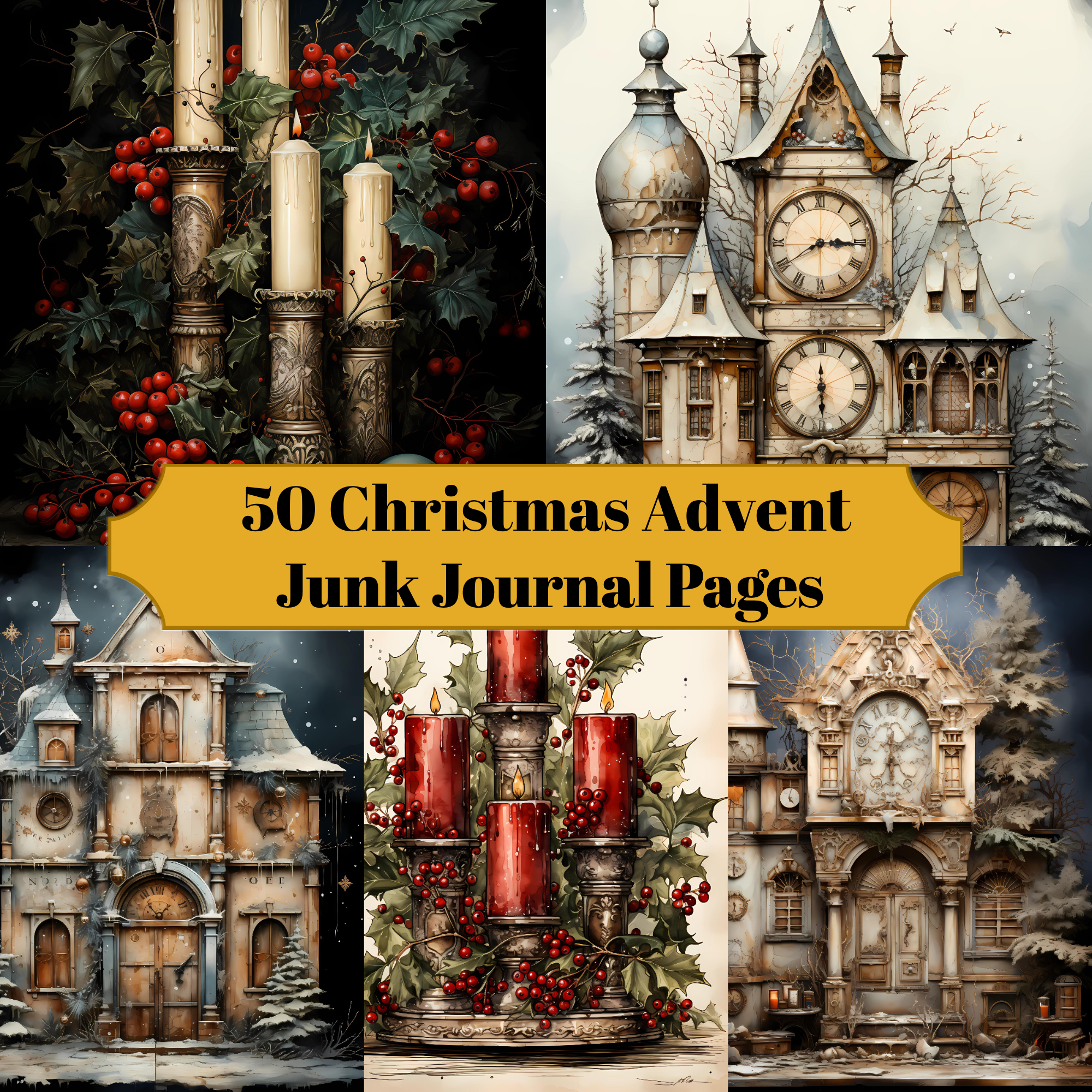 Christmas Advent Junk Journal Pages