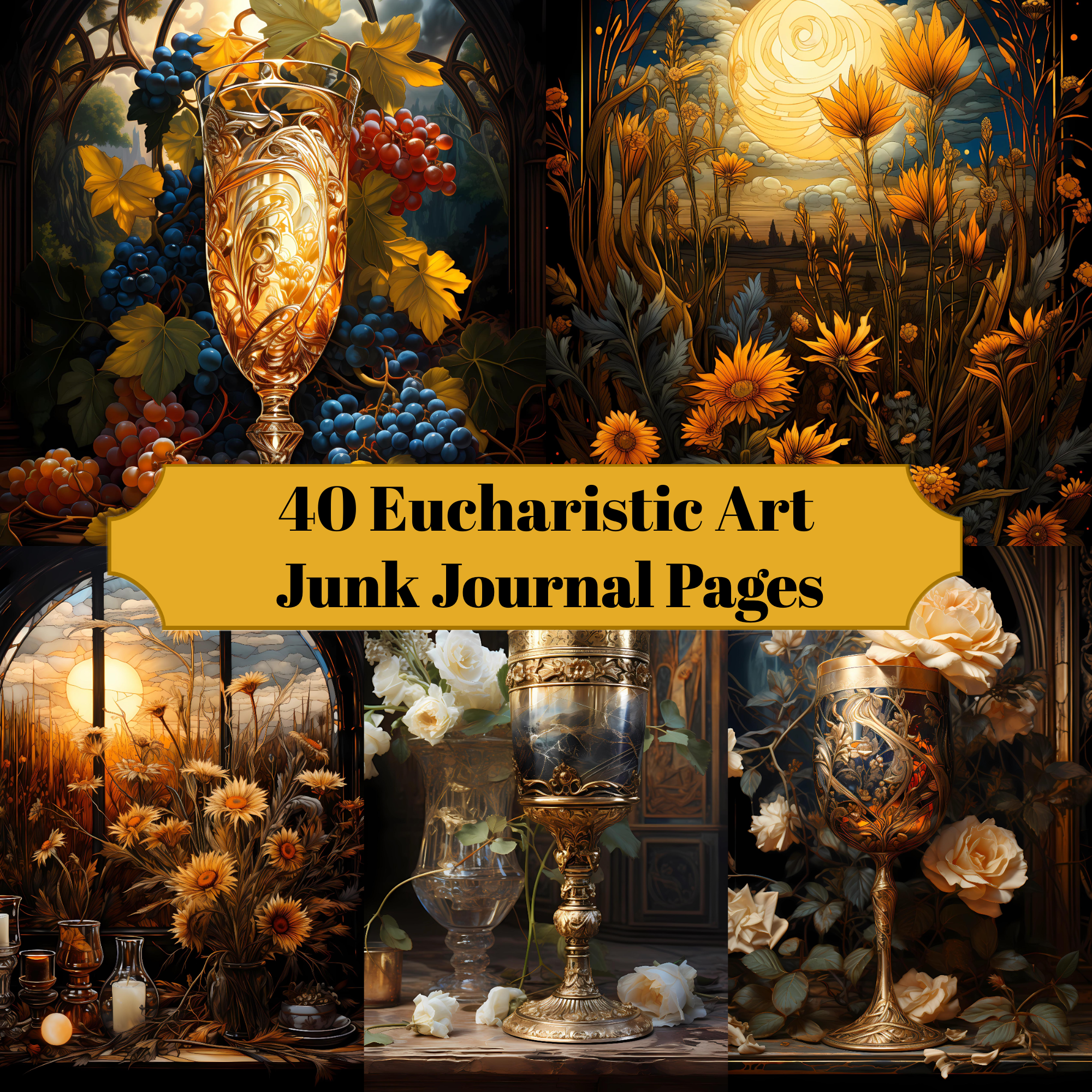 Eucharistic Art Junk Journal Pages