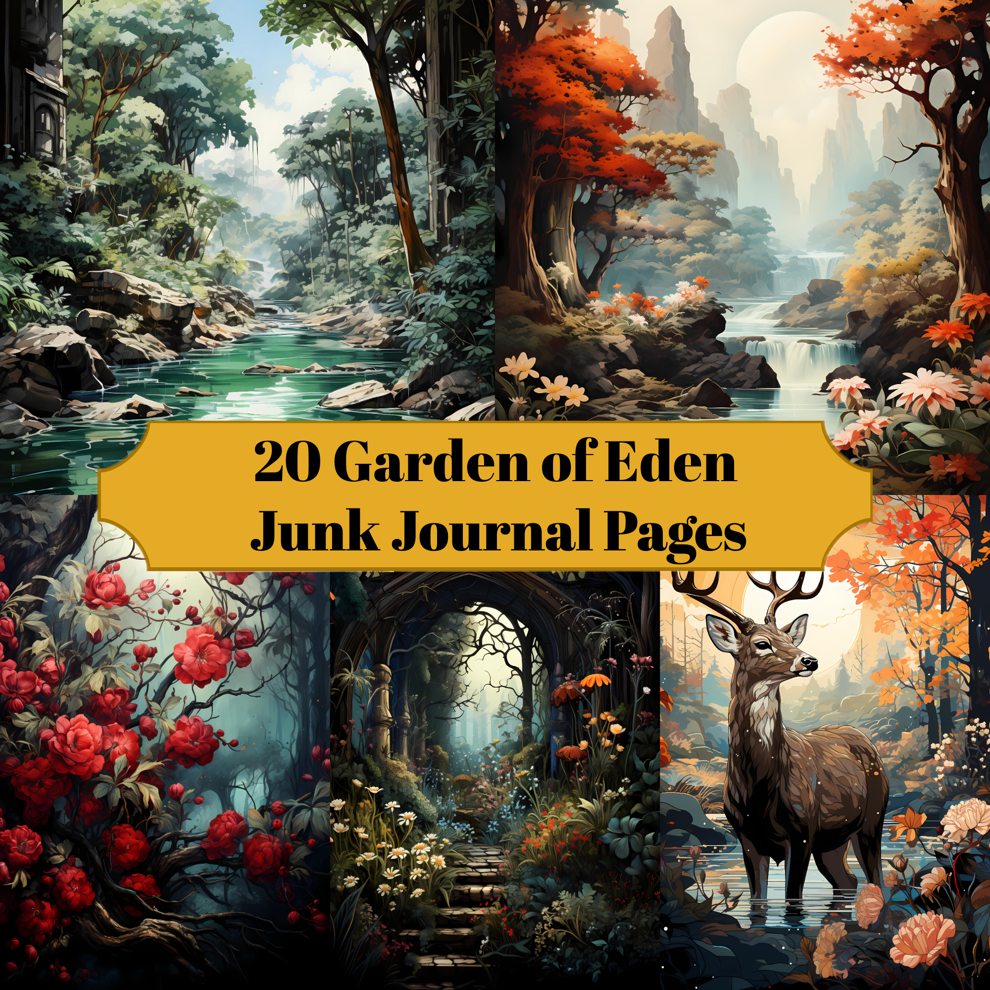 Garden Of Eden Junk Journal Pages