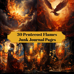 Pentecost Flames Junk Journal Pages - CraftNest