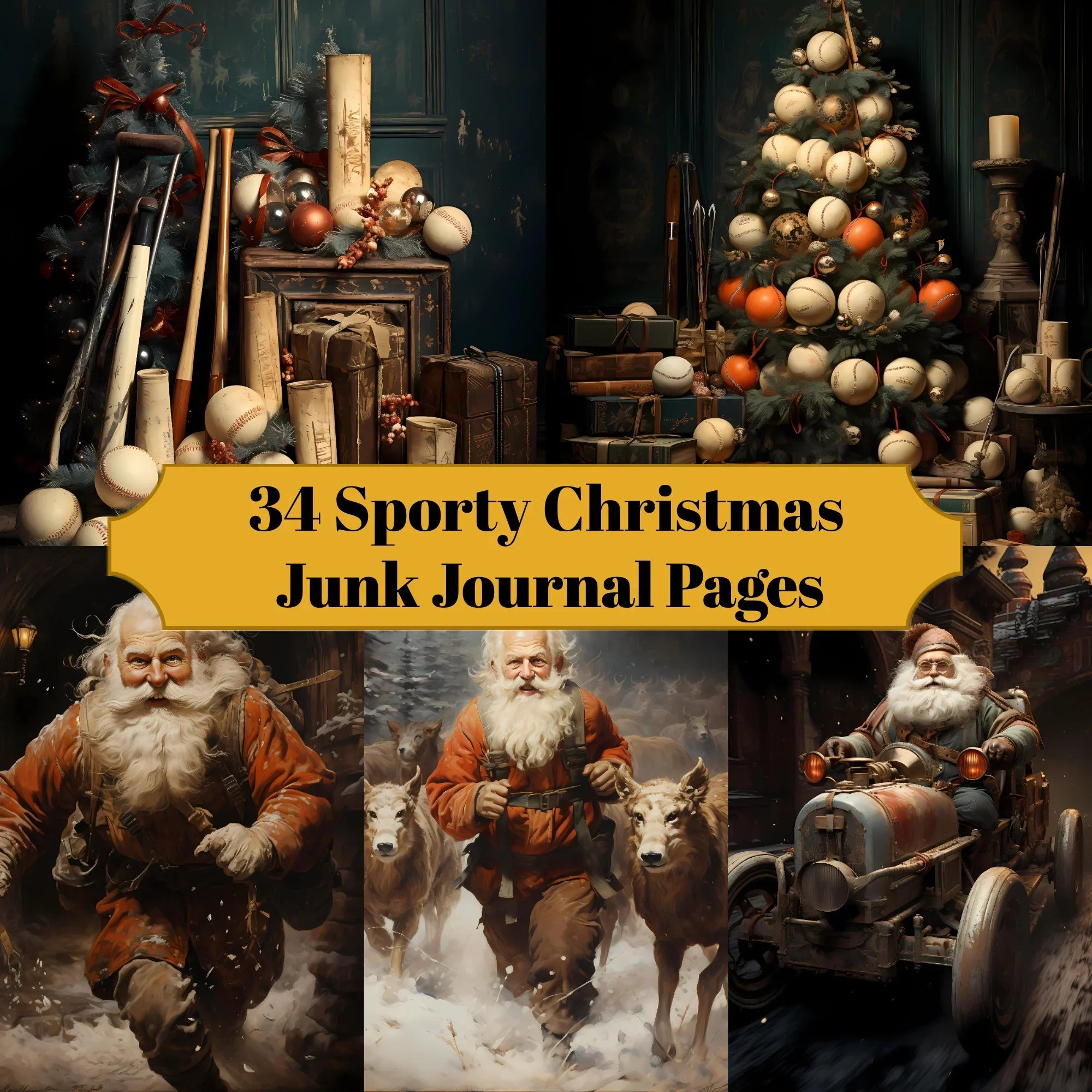 Sporty Christmas Junk Journal Pages - CraftNest