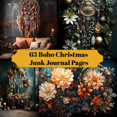 Boho Christmas Junk Journal Pages - CraftNest