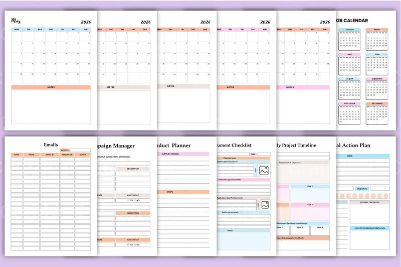Project Management Planner - CraftNest - Digital Crafting and Art