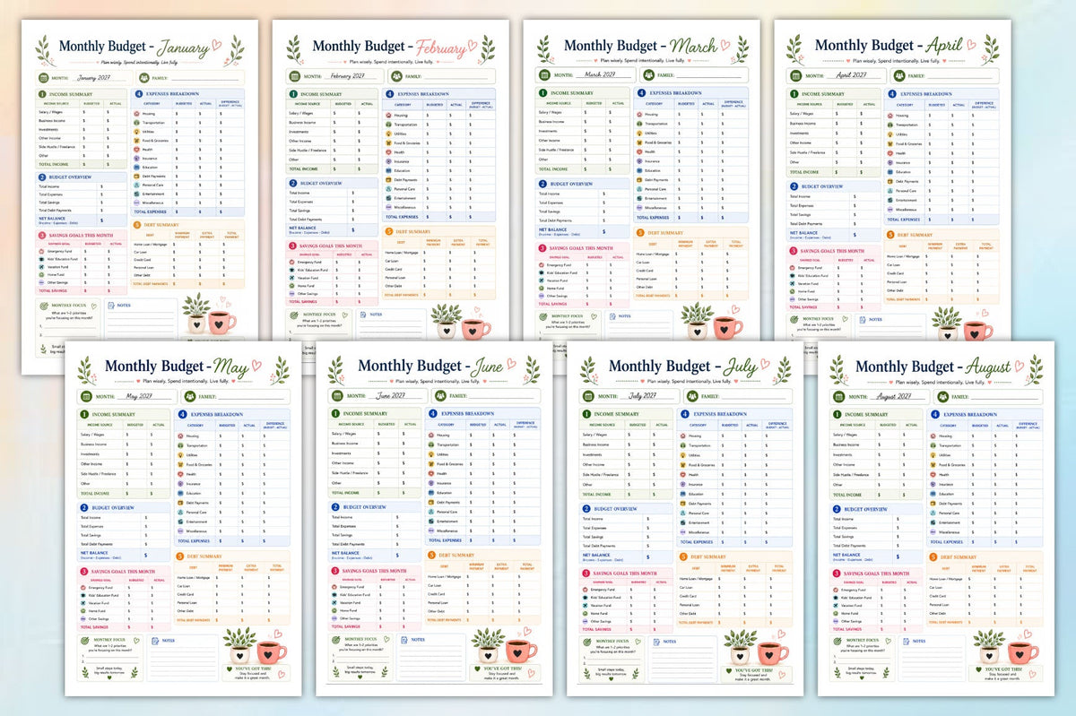 Budget For Families Planner 2027