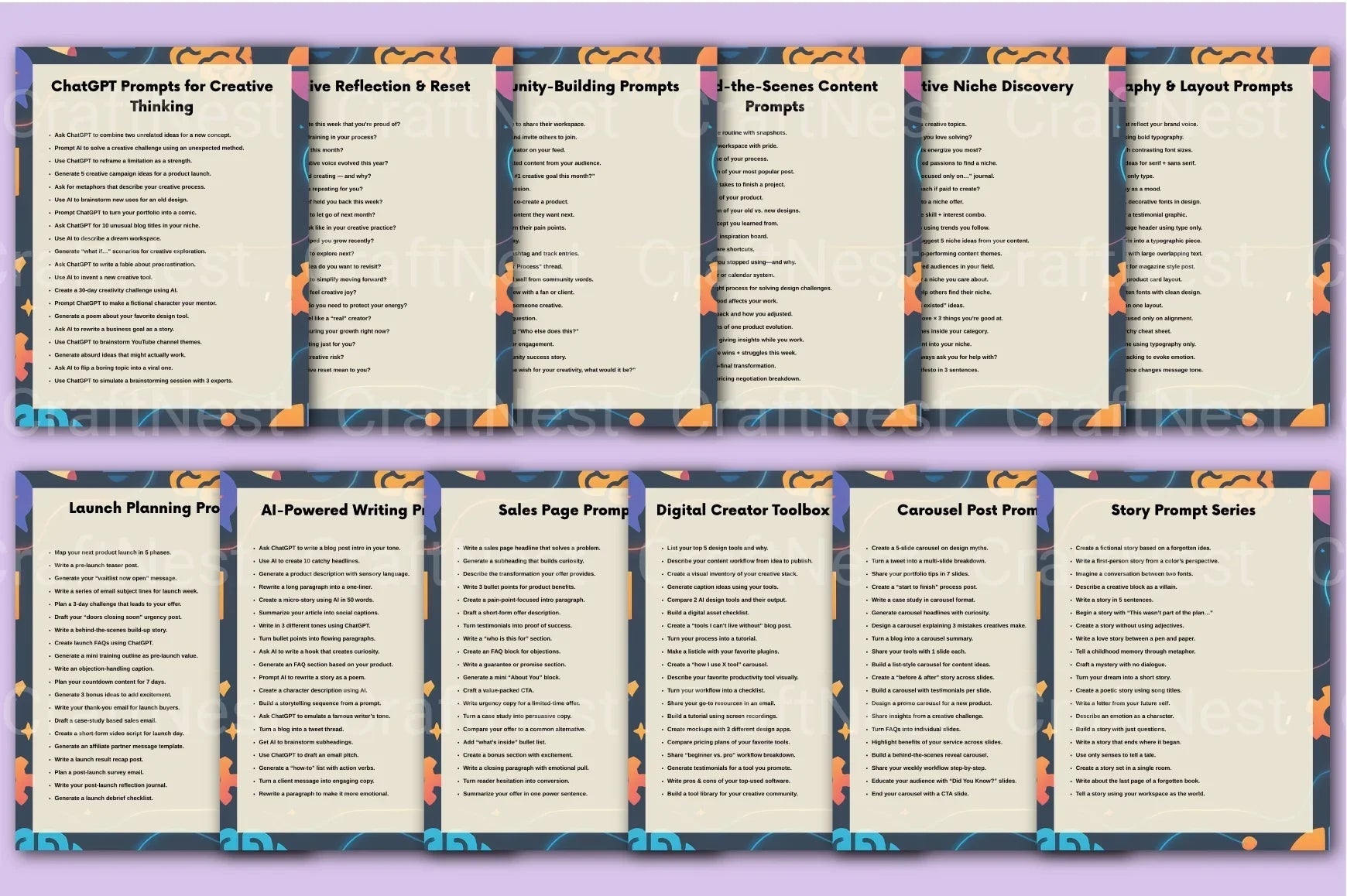 Creative Prompts for Designers, Writers, and Creators - CraftNest - Digital Crafting and Art