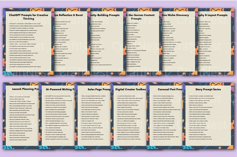 Creative Prompts for Designers, Writers, and Creators - CraftNest - Digital Crafting and Art