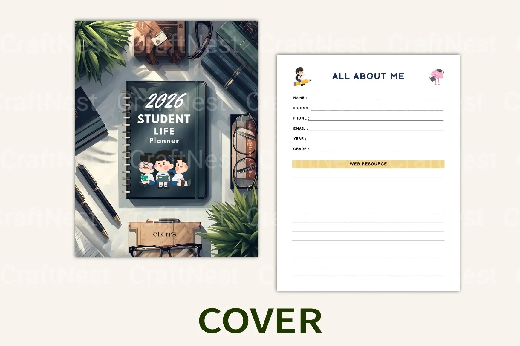 Ultimate Student Life Planner - CraftNest - Digital Crafting and Art