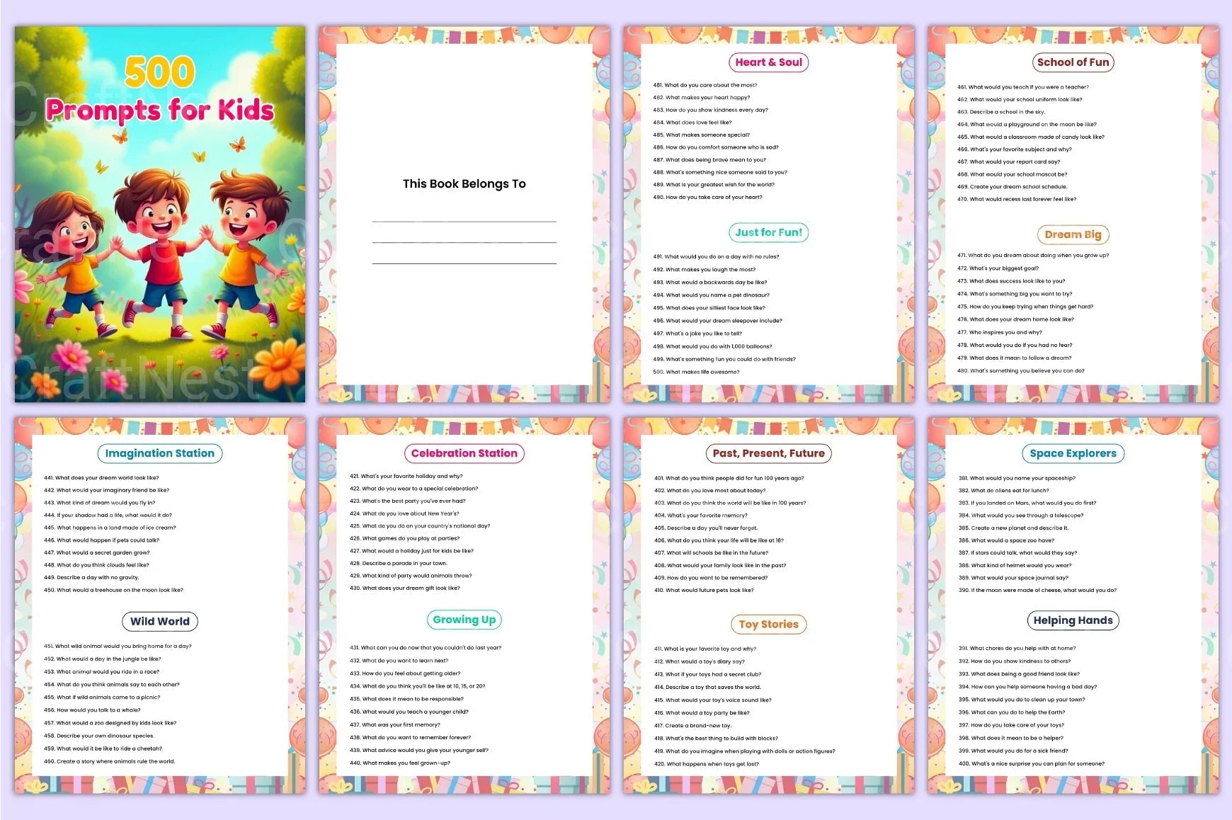 Mega 500 Creative Prompts for Kids - CraftNest - Digital Crafting and Art