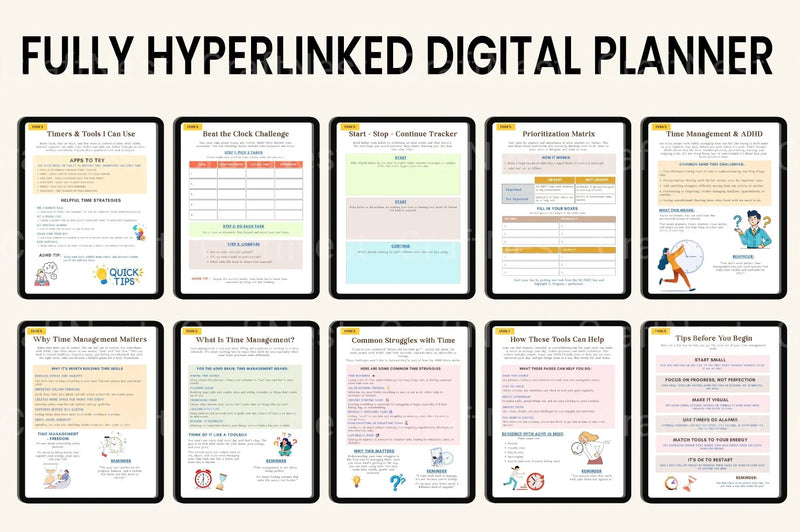 ADHD Time Management Worksheets for Improved Focus - CraftNest - Digital Crafting and Art