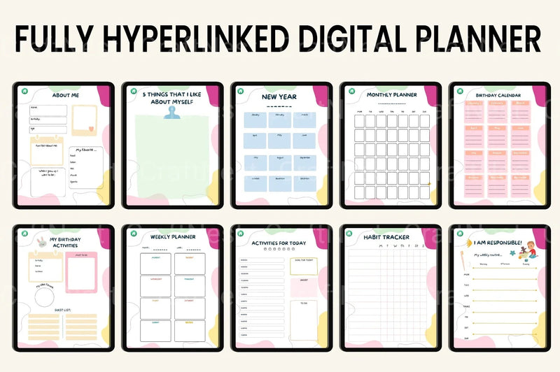 12-Month Kids Activity Organizer - CraftNest - Digital Crafting and Art