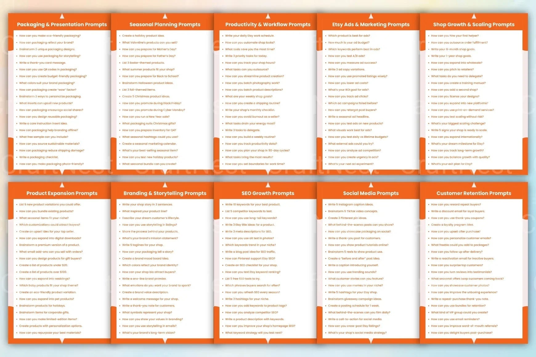 Etsy Seller Starter Prompts Book - CraftNest - Digital Crafting and Art