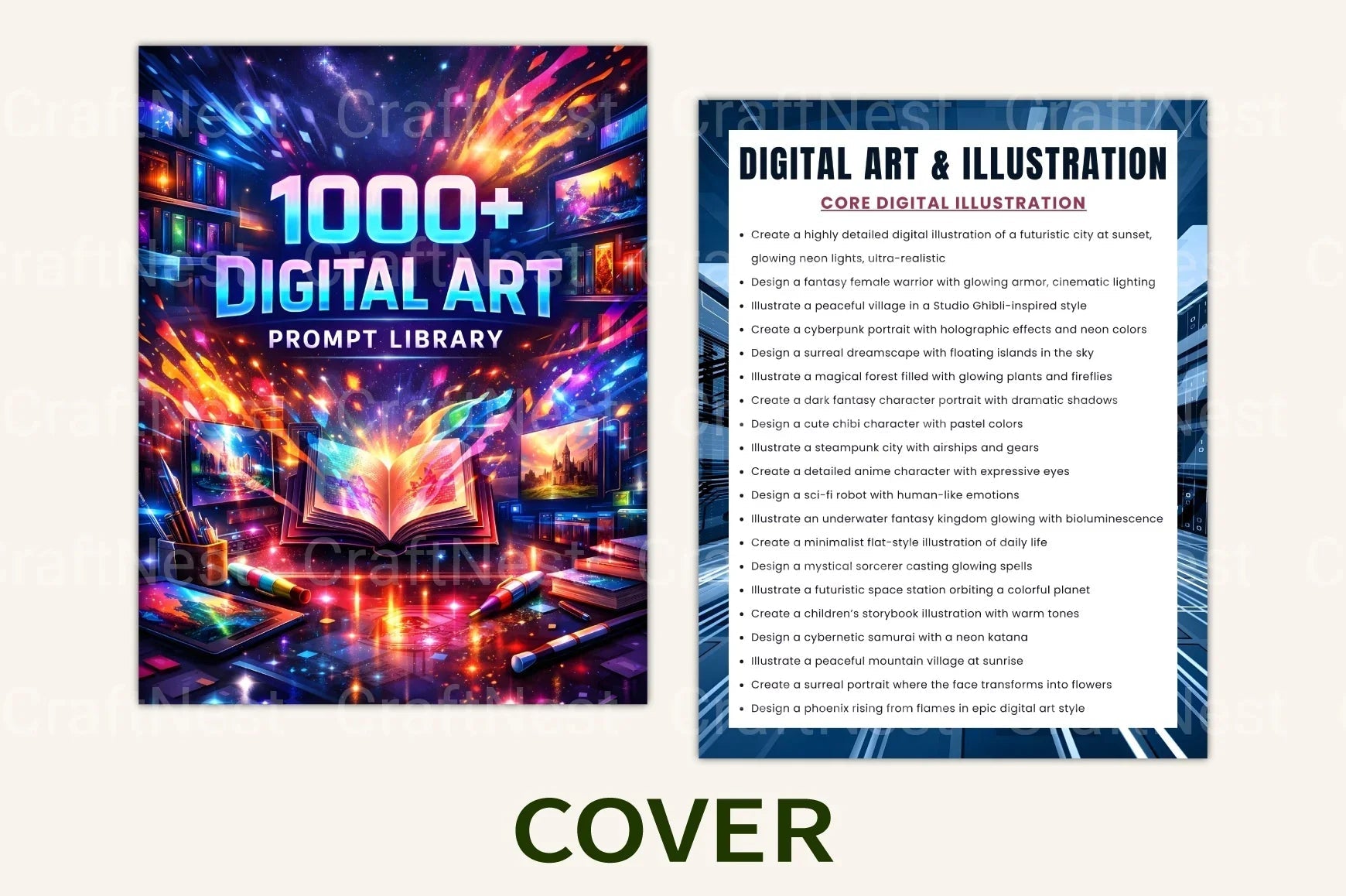 Art Prompt Library: Creative Inspiration Hub - CraftNest - Digital Crafting and Art
