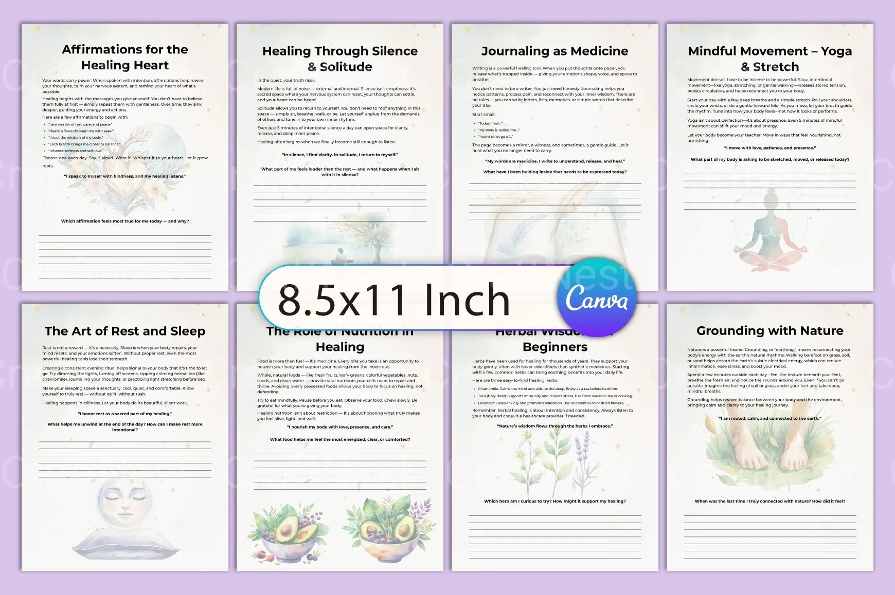 Natural Healing Guidance Planner - CraftNest - Digital Crafting and Art