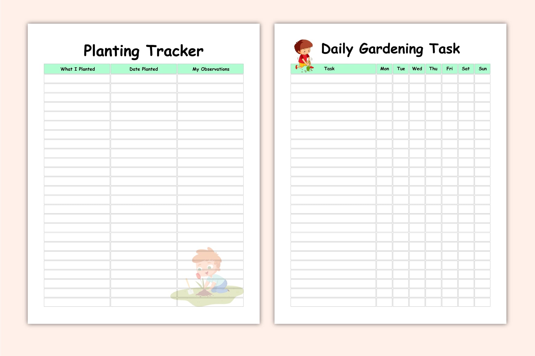 Kids Garden Planning Journal
