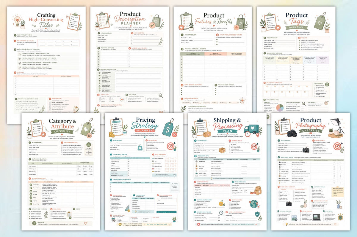 Professional Etsy Listing Workbook
