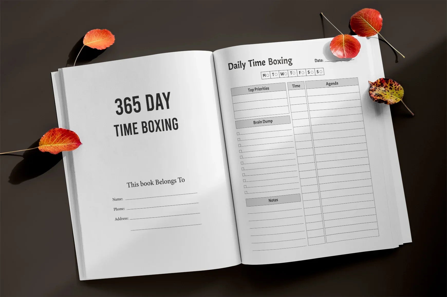 Day Time Boxing Planner - CraftNest - Digital Crafting and Art
