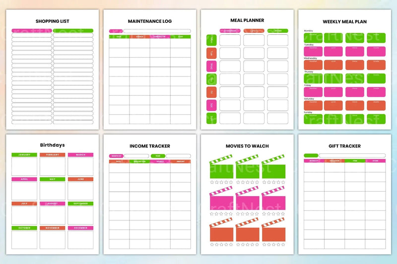 Ultimate Home Management Binder for Organization - CraftNest - Digital Crafting and Art