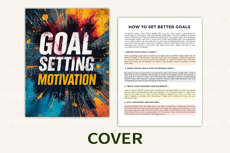 Goal Setting Motivation Guide - CraftNest - Digital Crafting and Art