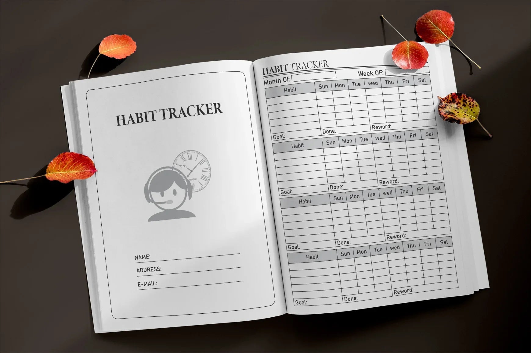 Habit Tracker Planner - CraftNest - Digital Crafting and Art