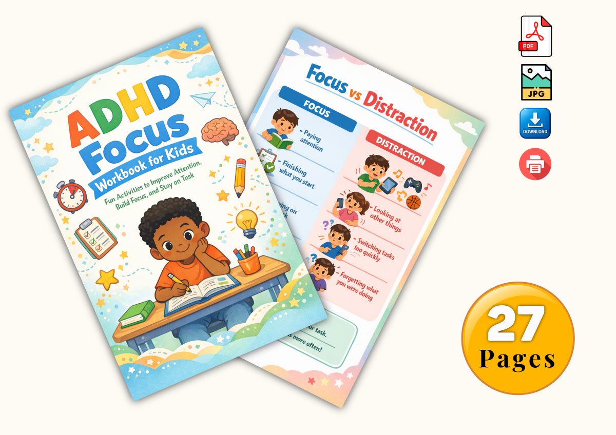 Adhd Focus For Kids Workbook