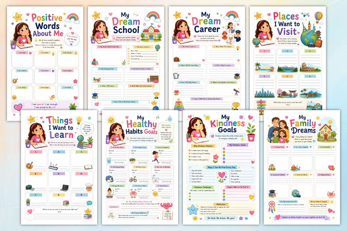 Kids Vision Dream Board Workbook