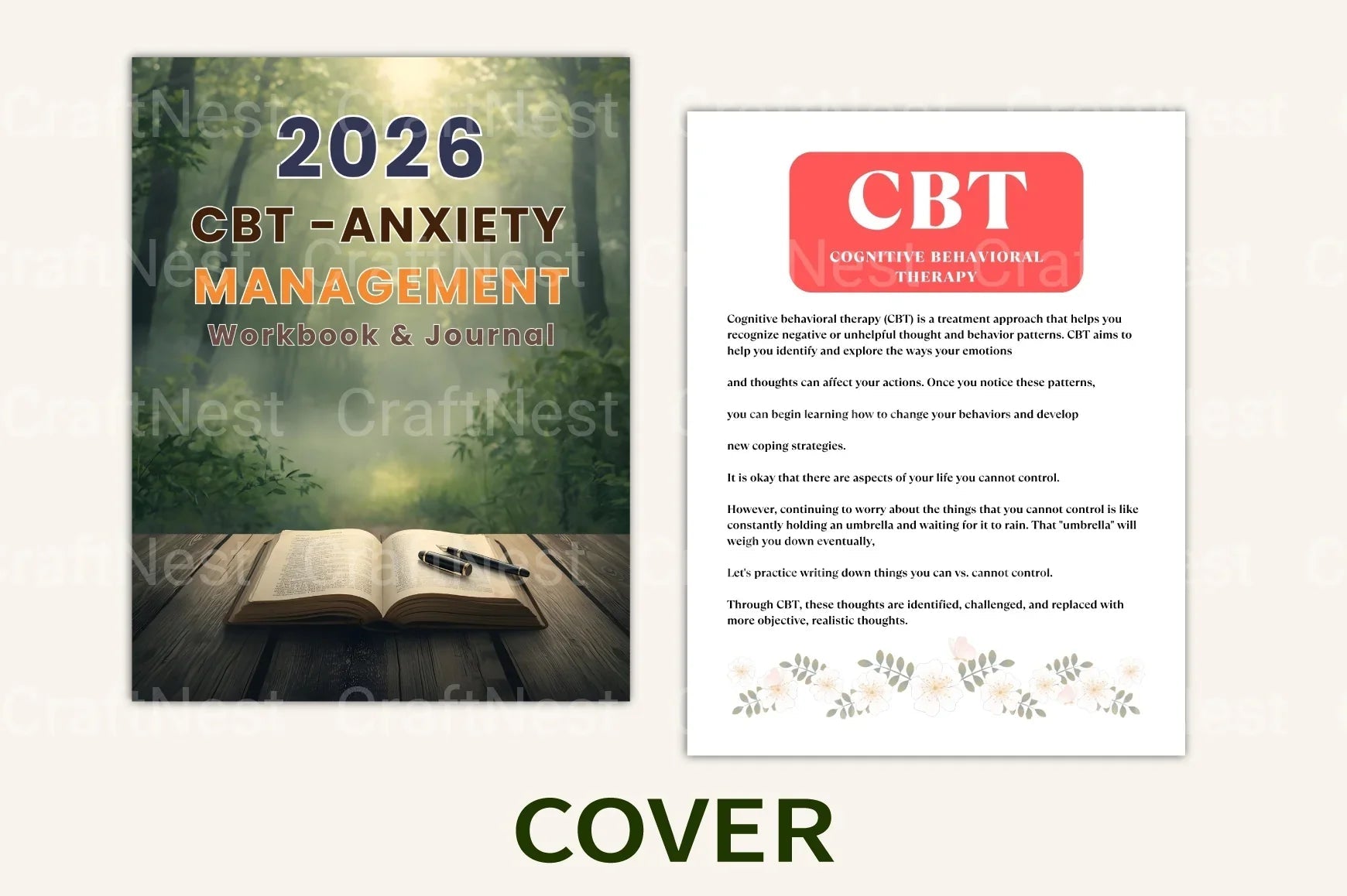 CBT Anxiety Management Workbook - CraftNest - Digital Crafting and Art