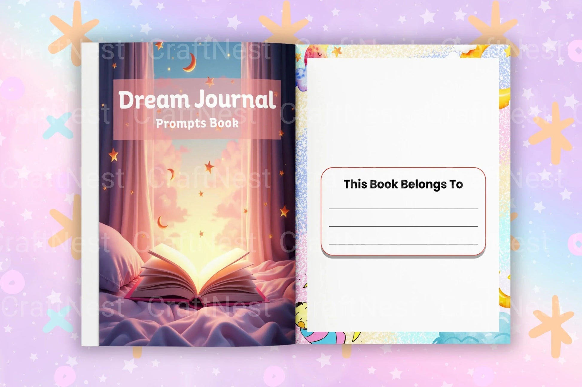 Dream Prompts Book for Creative Inspiration - CraftNest - Digital Crafting and Art