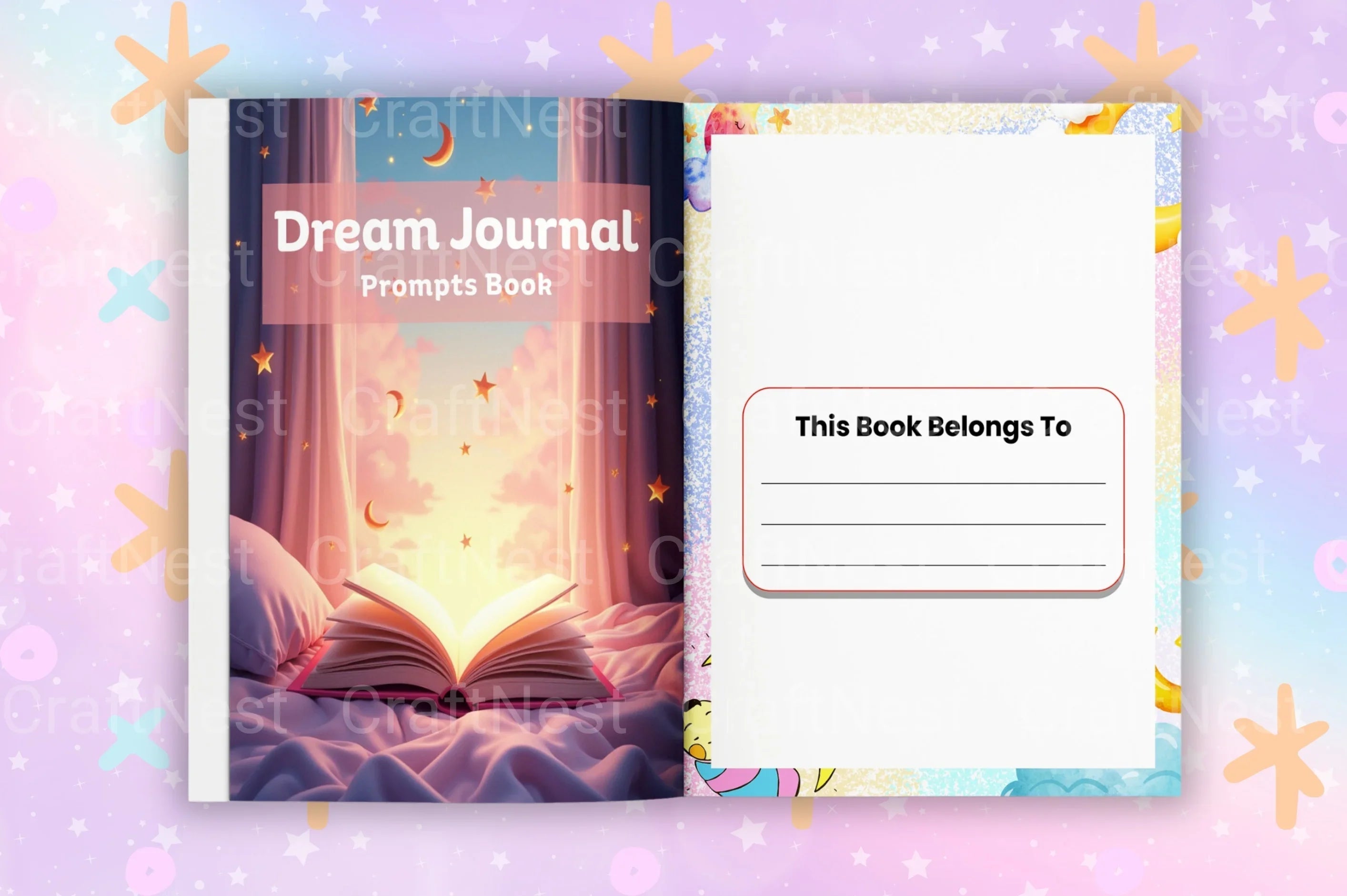 Dream Prompts Book for Creative Inspiration - CraftNest - Digital Crafting and Art