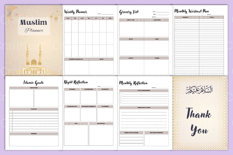 Muslim Planner for Effective Organization - CraftNest - Digital Crafting and Art