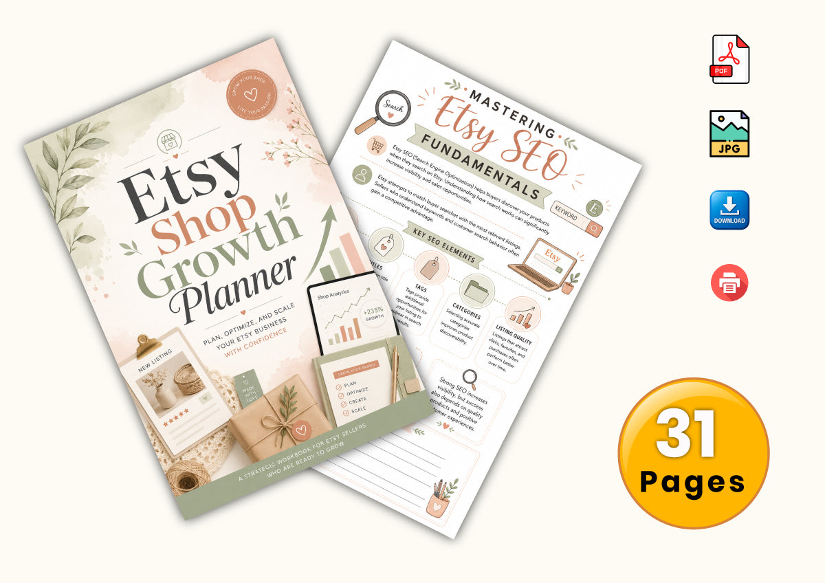 Etsy Shop Growth Planner