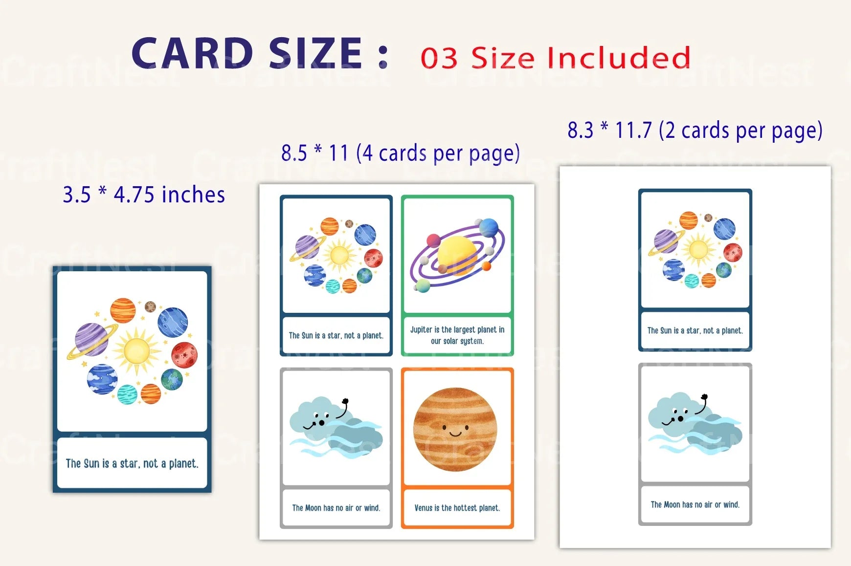 Science Facts for Kids: 100 Flash Cards - CraftNest - Digital Crafting and Art