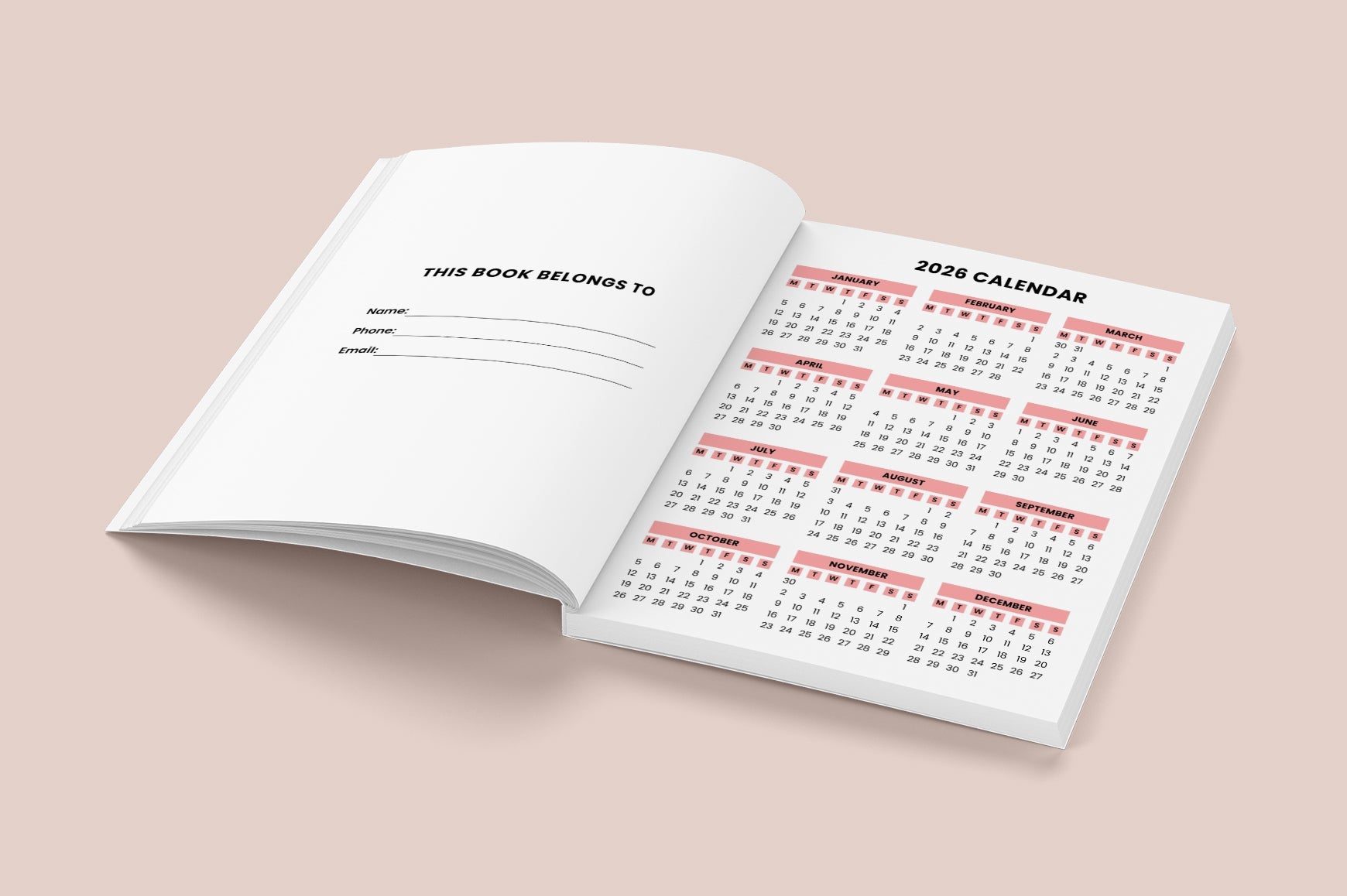 Day Habit Builder Planner