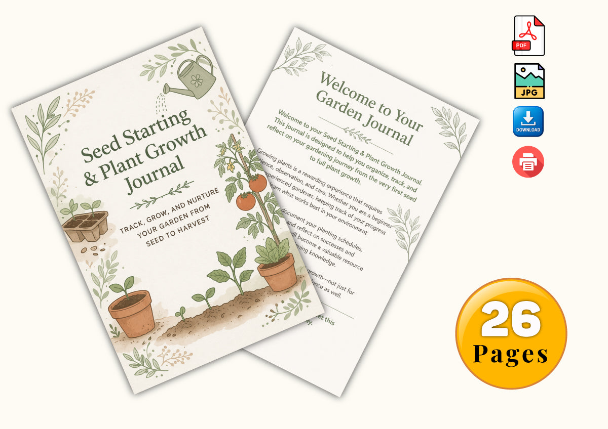 Seed Starting Plant Growth Journal