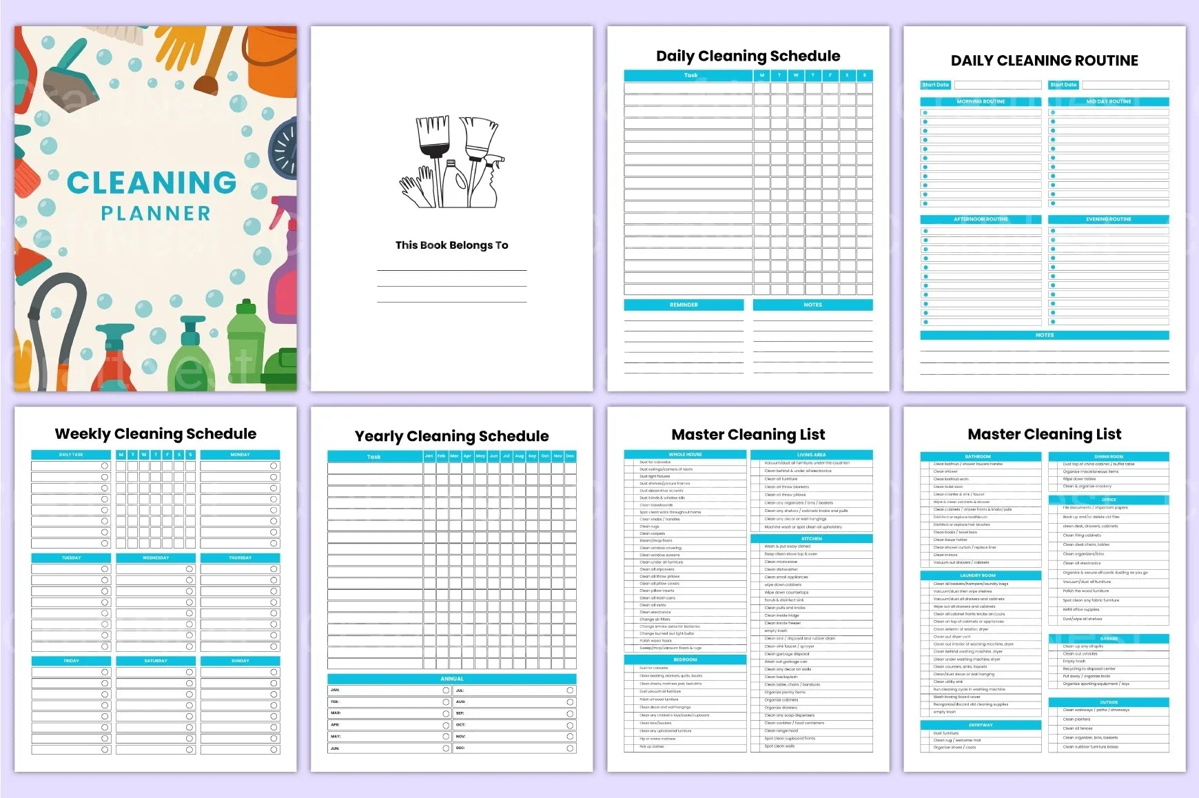 Efficient Cleaning Planner from $100 - CraftNest - Digital Crafting and Art