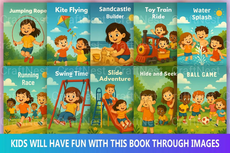 Kids Playtime Picture Book - CraftNest - Digital Crafting and Art