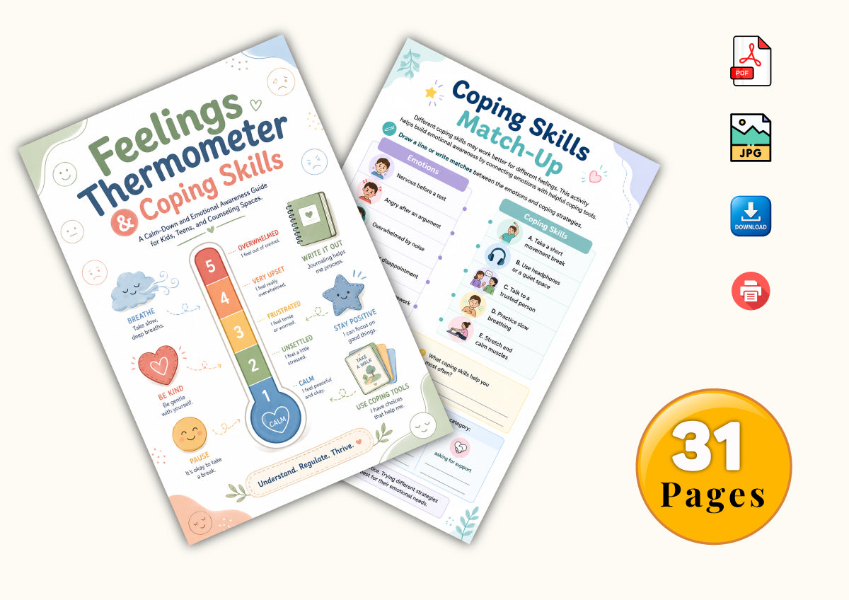 Feelings Thermometer Coping Skills