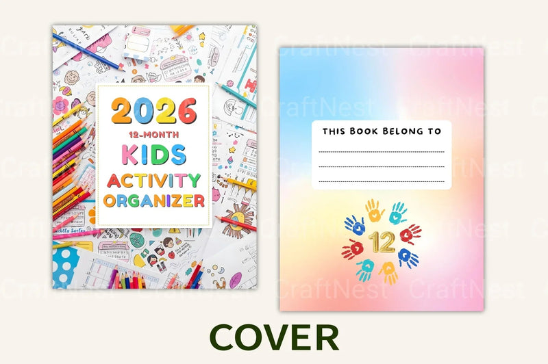 12-Month Kids Activity Organizer - CraftNest - Digital Crafting and Art